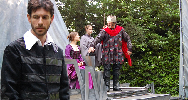 Steven Maddocks as Hamlet in a 2012 garden production